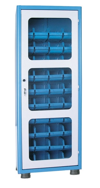 Armário porta-componentes com porta visor de vidro 40 gaveteiros n° 5 AM-48 MARCON