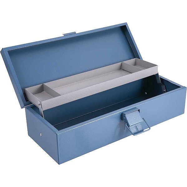 Caixa metálica para ferramentas tipo baú com bandeja com 40cm 140 MARCON