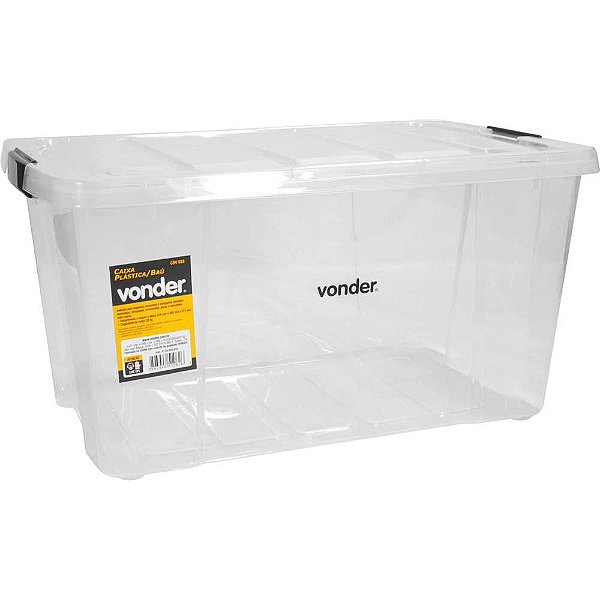 Caixa plástica/baú transparente CBV 028 VONDER