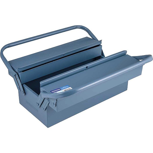 Caixa metálica sanfonada para ferramentas com 3 gavetas 40,0cm x 20,0cm x 16,0cm 340 MARCON