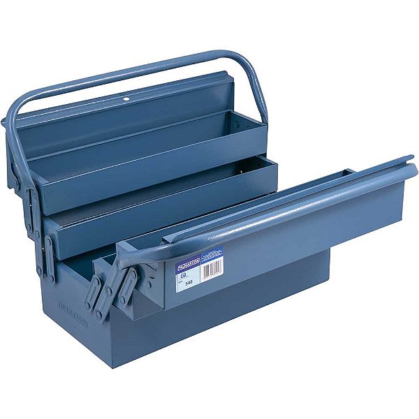 Caixa metálica sanfonada para ferramentas com 5 gavetas 40,0cm x 20,0cm x 20,5cm 540 MARCON