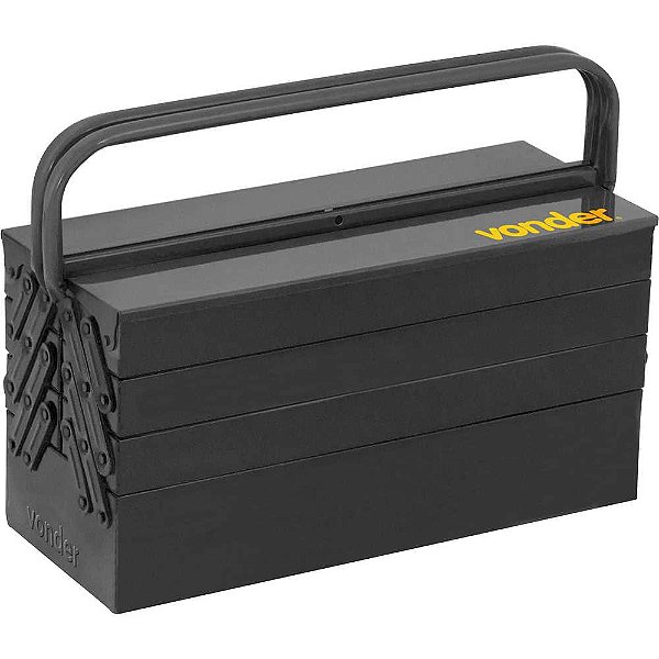 Caixa metálica sanfonada para ferramentas com 7 gavetas 50,0cm x 19,0cm x 24,0cm VONDER