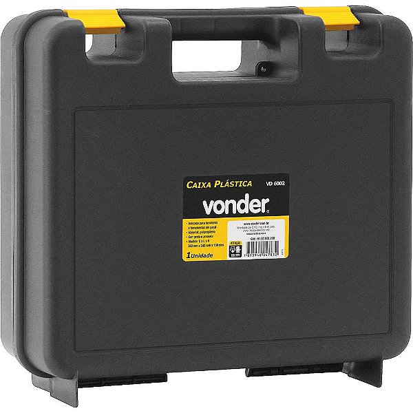 Caixa para ferramentas plástica 34,0cm x 34,0cm x 13,0cm VD 6002 VONDER