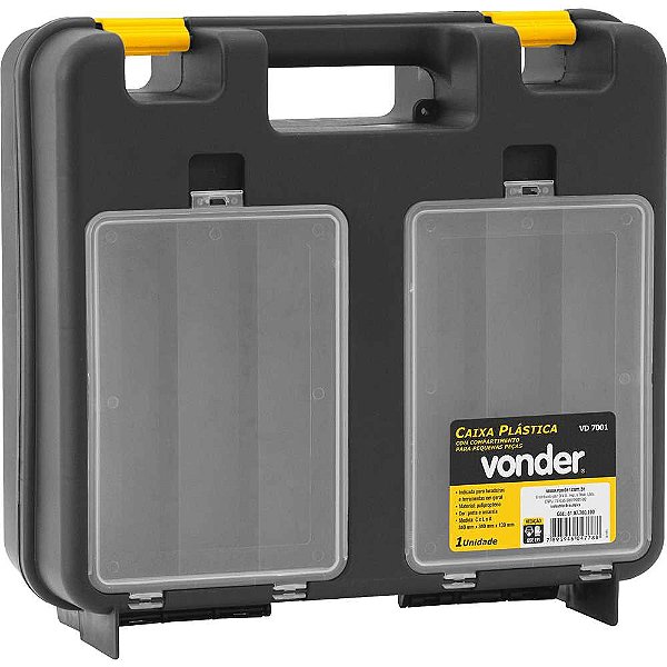 Caixa para ferramentas plástica 34,0cm x 34,0cm x 13,0cm VD 7001 VONDER