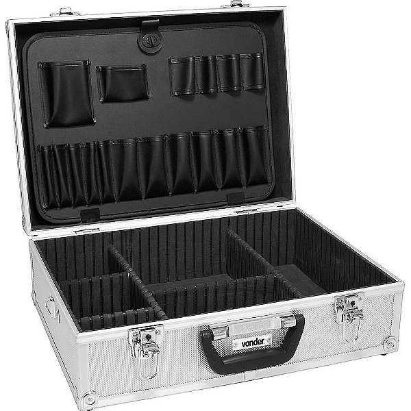 Maleta para ferramentas profissional 455mm x 330mm x 152mm prata MFV 455 VONDER