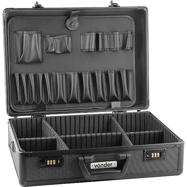 Maleta para ferramentas profissional 455mm x 330mm x 152mm preta MFV 315 VONDER