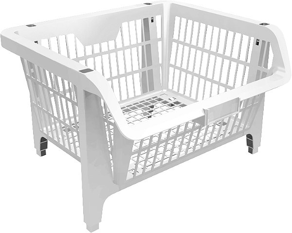 Cesto expositor empilhável branco 42502 PRESTO - 10 unidades