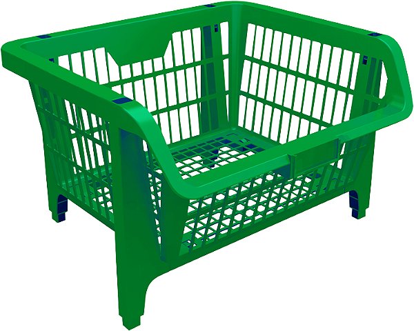 Cesto expositor empilhável verde 42514 PRESTO - 10 unidades