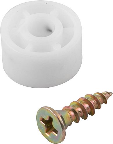 Suporte para prateleira redondo branco com parafuso 4,0mm x 16mm VONDER