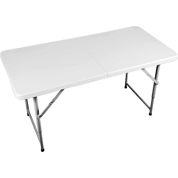 Mesa dobrável retangular 120cm branca VONDER