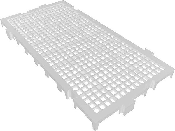 Piso plástico modular 250mm x 500mm branco 42530 PRESTO