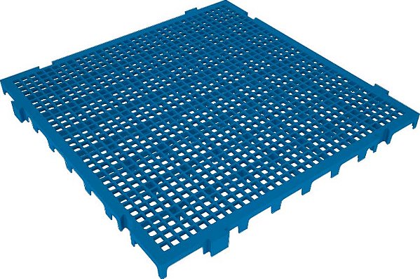 Piso plástico modular 500mm x 500mm azul 42525 PRESTO
