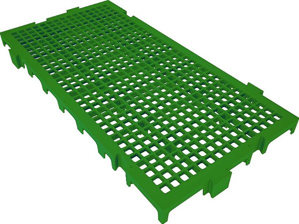 Piso plástico modular 250mm x 500mm verde 42532 PRESTO