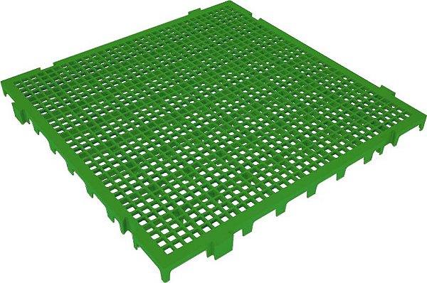 Piso plástico modular 500mm x 500mm verde 42531 PRESTO