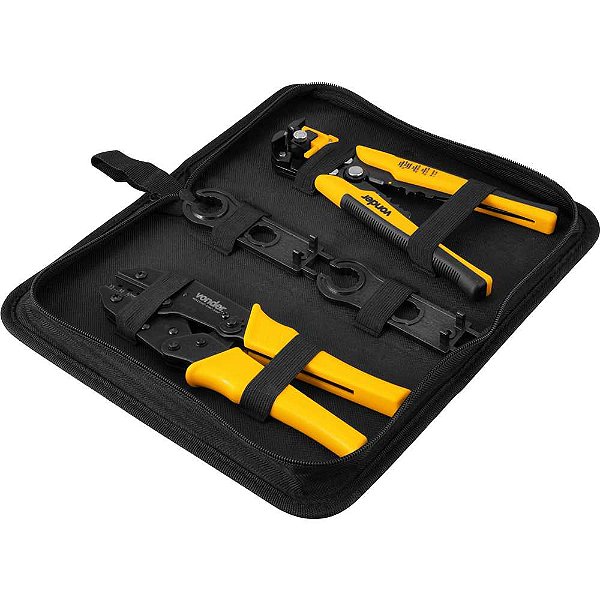 Conjunto de Alicate Crimpador e Alicate Desencapador 4 peças VONDER