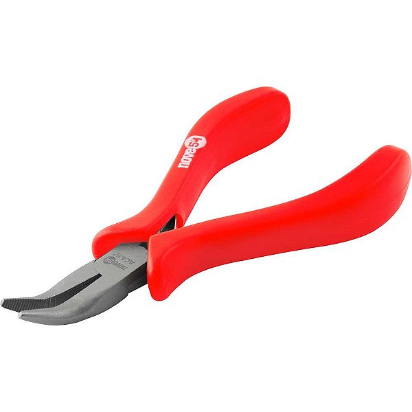Alicate bico meia cana curvo 4.1/2" em aço carbono polido NOVE54