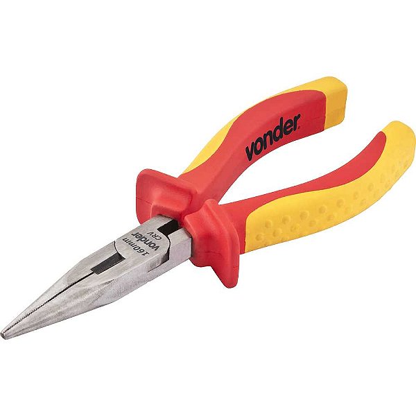 Alicate bico meia cana reto 160mm VDE com isolação até 1.000V VONDER