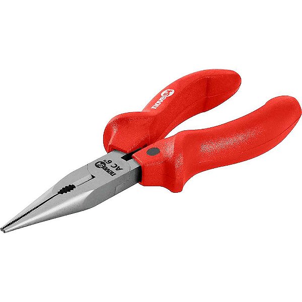 Alicate bico meia cana reto 6" em aço carbono polido NOVE54