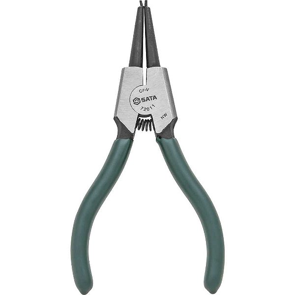 Alicate 5" para anéis externos (8mm a 25 mm) bico reto aço cromo vanádio oxidado ST72011ST SATA