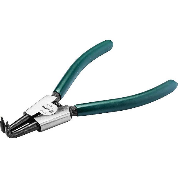 Alicate 7" para anéis externos (19mm a 60 mm) bico curvo aço cromo vanádio oxidado ST72022ST SATA