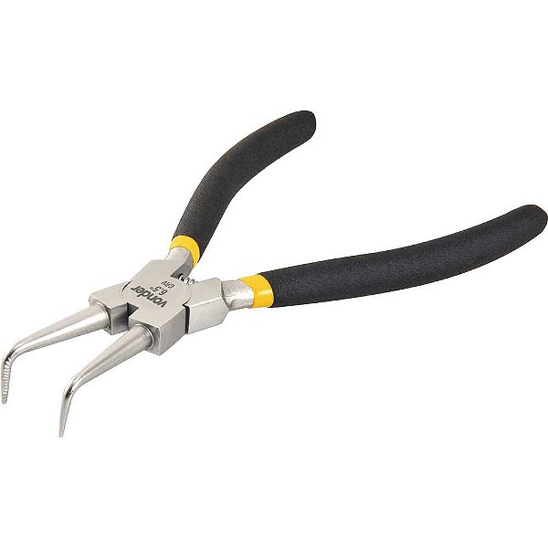 Alicate para anéis interno bico curvo 6.1/2" VONDER