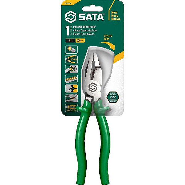 Alicate universal 8" corte tesoura ST72504L SATA