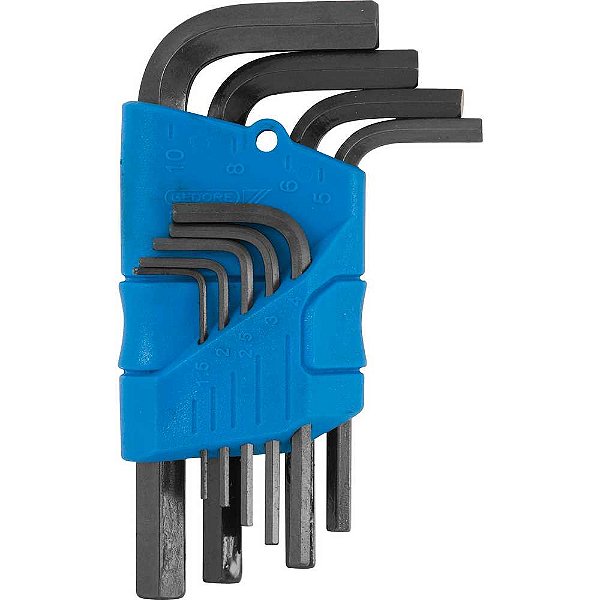 Jogo de chaves hexagonais (allen) curta 1,5mm a 10,0mm 9 peças 012103 GEDORE