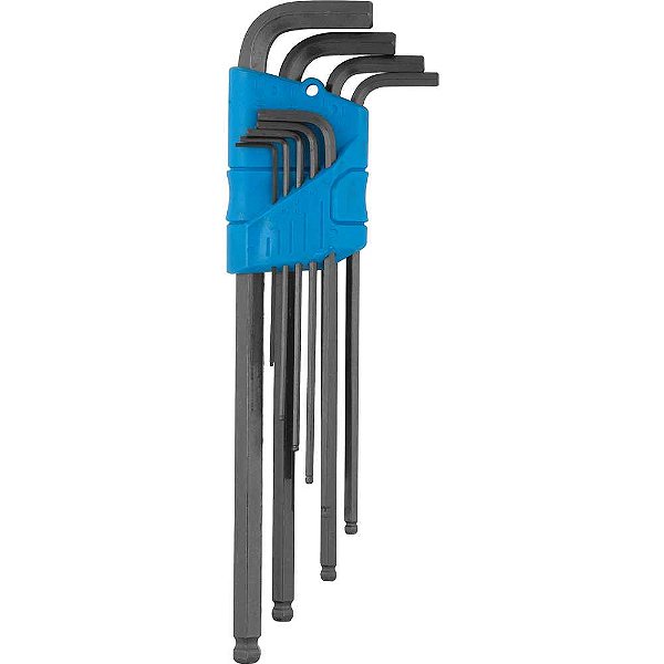 Jogo de chaves hexagonais (allen) longas abauladas 1,5mm a 10mm com 9 peças 012.956 GEDORE