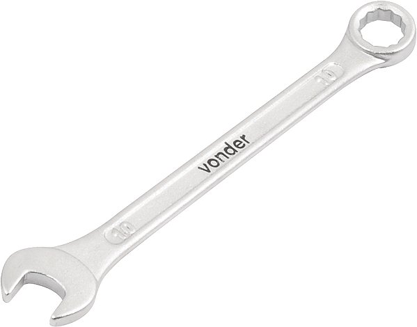 Chave combinada 10mm aço cromo vanádio reta VONDER