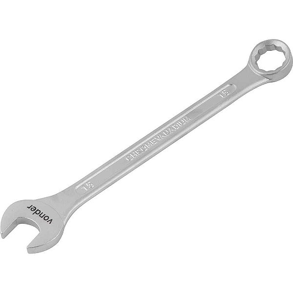 Chave combinada 15mm aço cromo vanádio reta VONDER