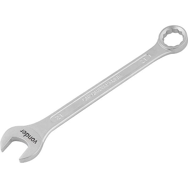 Chave combinada 21mm aço cromo vanádio reta VONDER