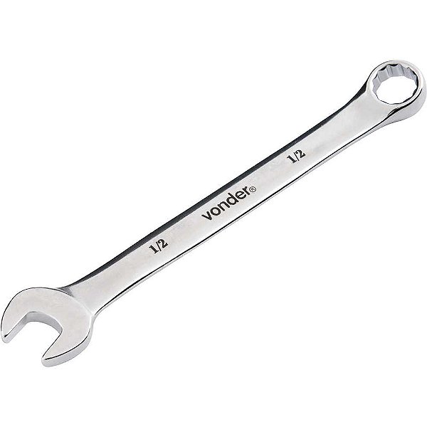 Chave combinada 32mm aço cromo vanádio reta cromada VONDER