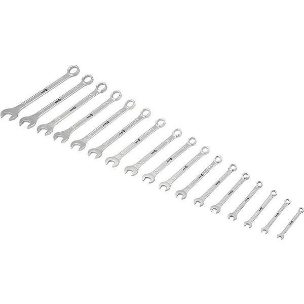 Jogo de chaves combinadass 6mm a 22mm 17 peças com suporte NOVE54