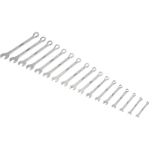 Jogo de chaves combinadass 6mm a 22mm 17 peças com suporte VONDER