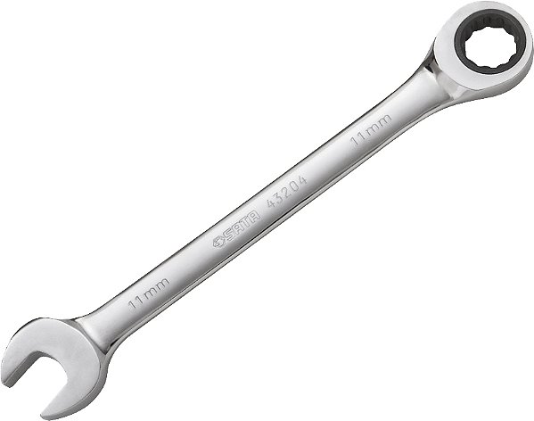 Chave combinada com catraca 11mm aço cromo vanádio cromado e polido ST43204ST SATA