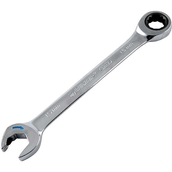 Chave combinada Speedy com catraca 15mm aço cromo vanádio cromado e polido ST43611 SATA