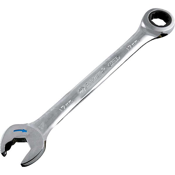 Chave combinada Speedy com catraca 17mm aço cromo vanádio cromado e polido ST43613 SATA