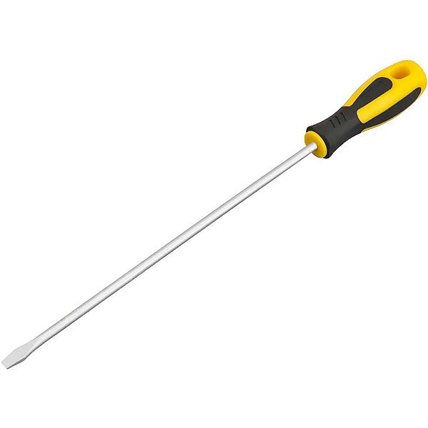 Chave de fenda 1/4" x 10" aço cromo vanádio cabo emborrachado VONDER PLUS