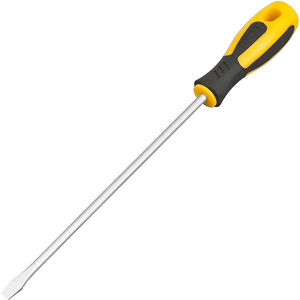 Chave de fenda 1/4" x 8" aço cromo vanádio cabo emborrachado VONDER PLUS