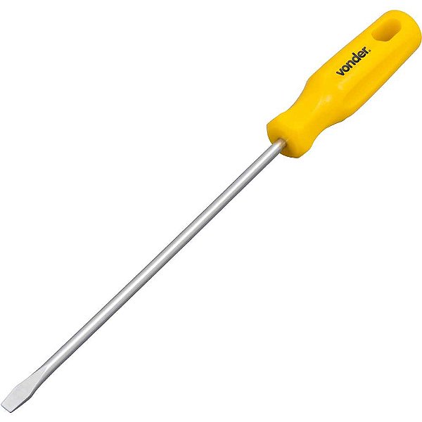 Chave de fenda 1/4" x 8" aço cromo vanádio com ponta magnetizada VONDER