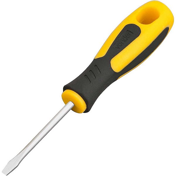 Chave de fenda 1/8" x 2" aço cromo vanádio cabo emborrachado VONDER PLUS