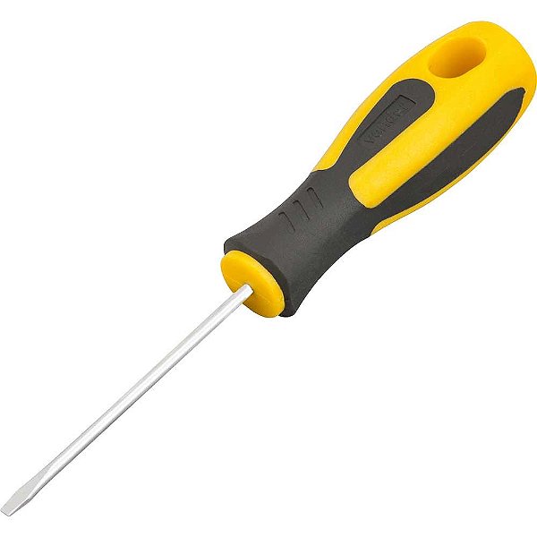 Chave de fenda 1/8" x 3" aço cromo vanádio cabo emborrachado VONDER PLUS