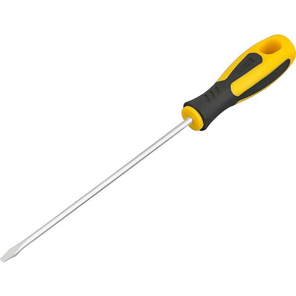 Chave de fenda 1/8" x 5" aço cromo vanádio cabo emborrachado VONDER PLUS