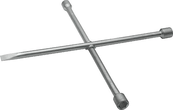 Chave de roda tipo cruz 17,0mm x 19,0mm x 13/16" x espátula GEDORE RED