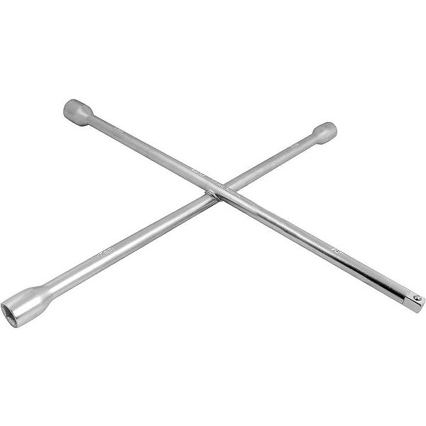Chave de roda tipo cruz 17,0mm x 19,0mm x 21,0mm x encaixe 1/2" para soquete VONDER