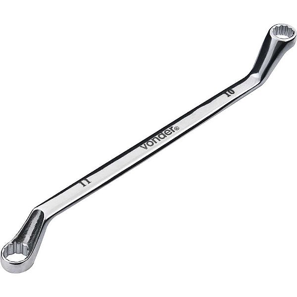 Chave estrela 10mm x 11mm aço cromo vanádio cromada VONDER