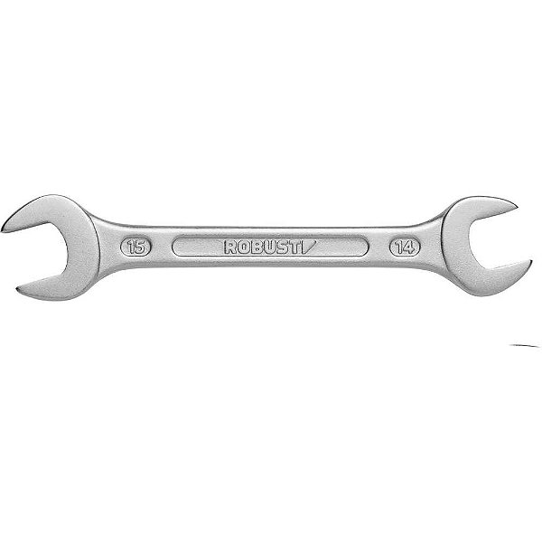 Chave fixa 14mm x 15mm aço especial niquelado e cromado S05121415 3370004 ROBUST