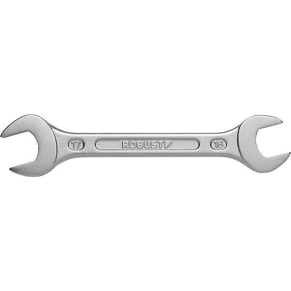 Chave fixa 16mm x 17mm aço especial niquelado e cromado S05121617 3370005 ROBUST