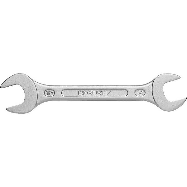 Chave fixa 18mm x 19mm aço especial niquelado e cromado S05121819 3370006 ROBUST