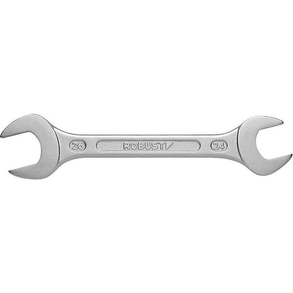 Chave fixa 24mm x 26mm aço especial niquelado e cromado S05122426 3370073 ROBUST